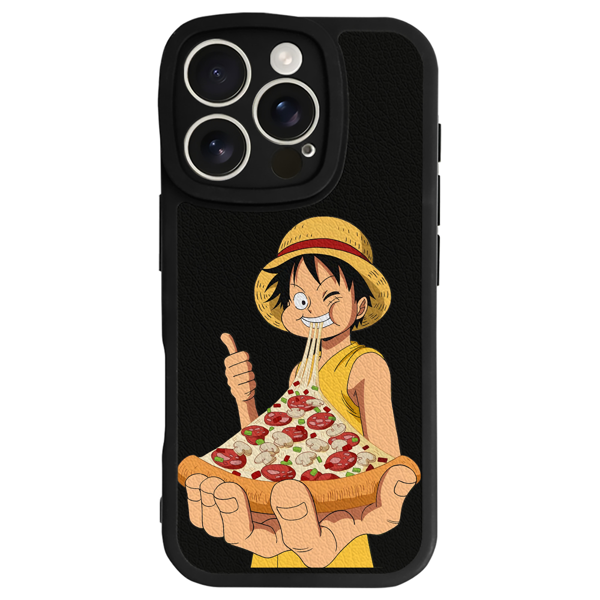 （画像用） ワンピース モンキー・D・ルフィ ONE PIECE Monkey D. Luffy 【iPhone 16シリーズ対応】シリコンスマホケース（レザー調） 材質：シリコン